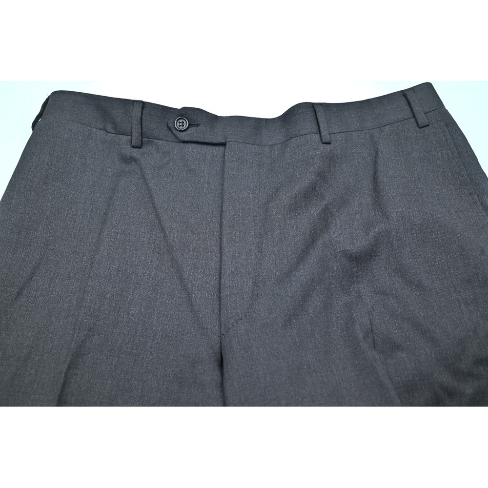 Canali 1934 Mens Gray 100% Wool Dress Pants Flat Front Made in Italy 35x32